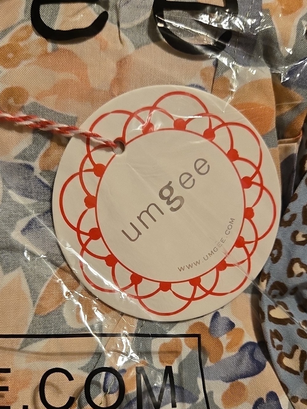 NWT, Umgee Orange and Blue Floral Tiered Mini Dress Cheetah Print Layered Dress - Picture 3 of 3
